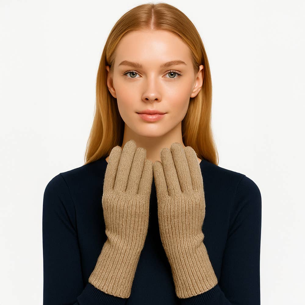 Sensibling Corp. - Wholesale Gloves – Women's - Ribbed Knit Solid Long Winter Gloves6