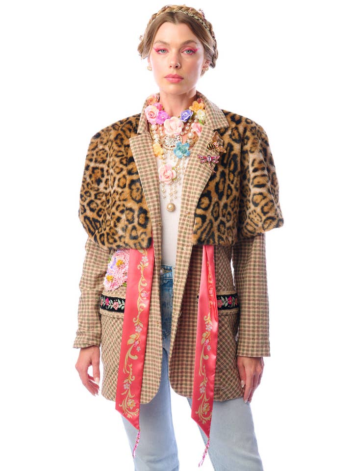 Aratta | Women's Fashion - Wholesale Blazer - Women's - Diana Beige Floral Blazer | Plaid Blazer | Flowery Jacket34