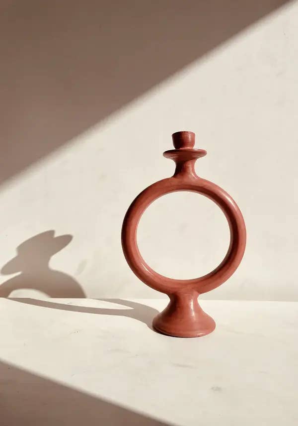 High crafty - Wholesale Candle Holder - 🕯 Tadelakt Candle Holder –Red – Handmade Moroccan Ceramic