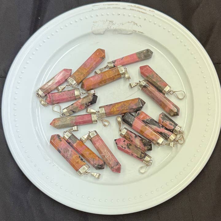 RHODONITE HANGERS MET STERLING ZILVER voor wholesale door ZeeRocks