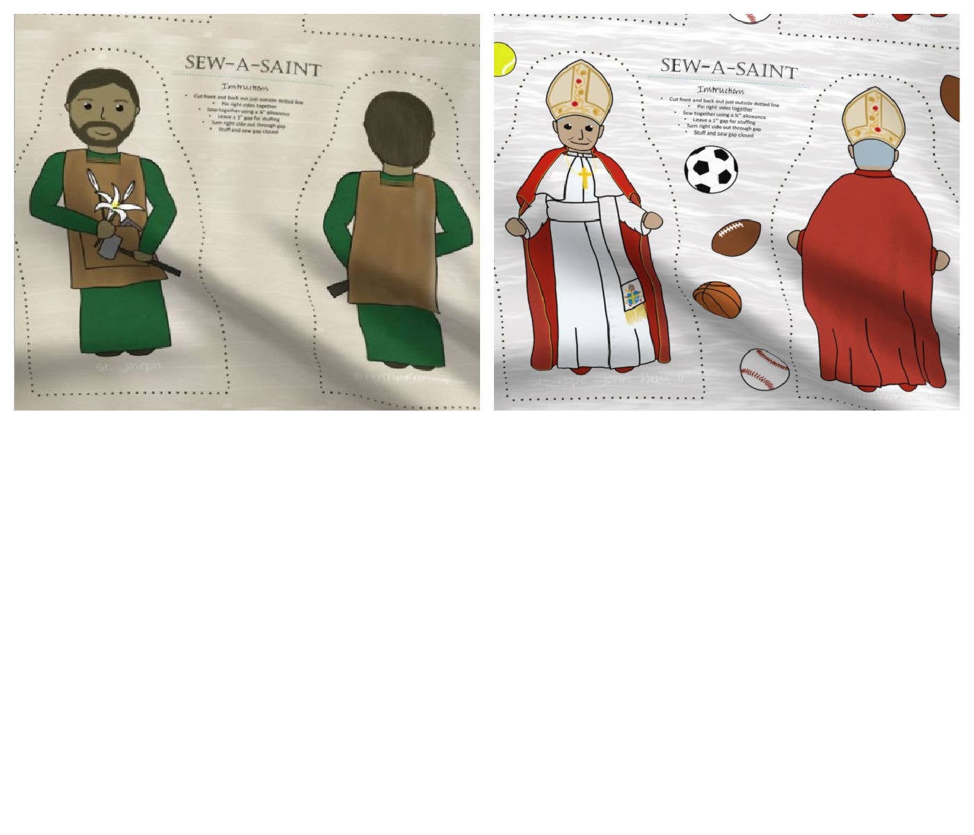 Faith and Fabric - Wholesale Craft Sewing Kit - Sew-a-Saint Male Christian Sewing Quilt Project for Kids4