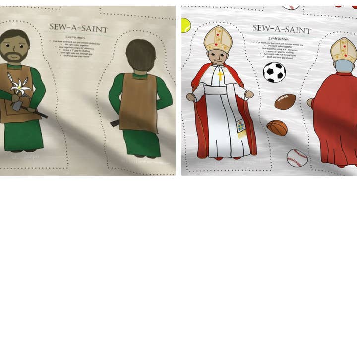 Faith and Fabric - Wholesale Craft Sewing Kit - Sew-a-Saint Male Christian Sewing Quilt Project for Kids4