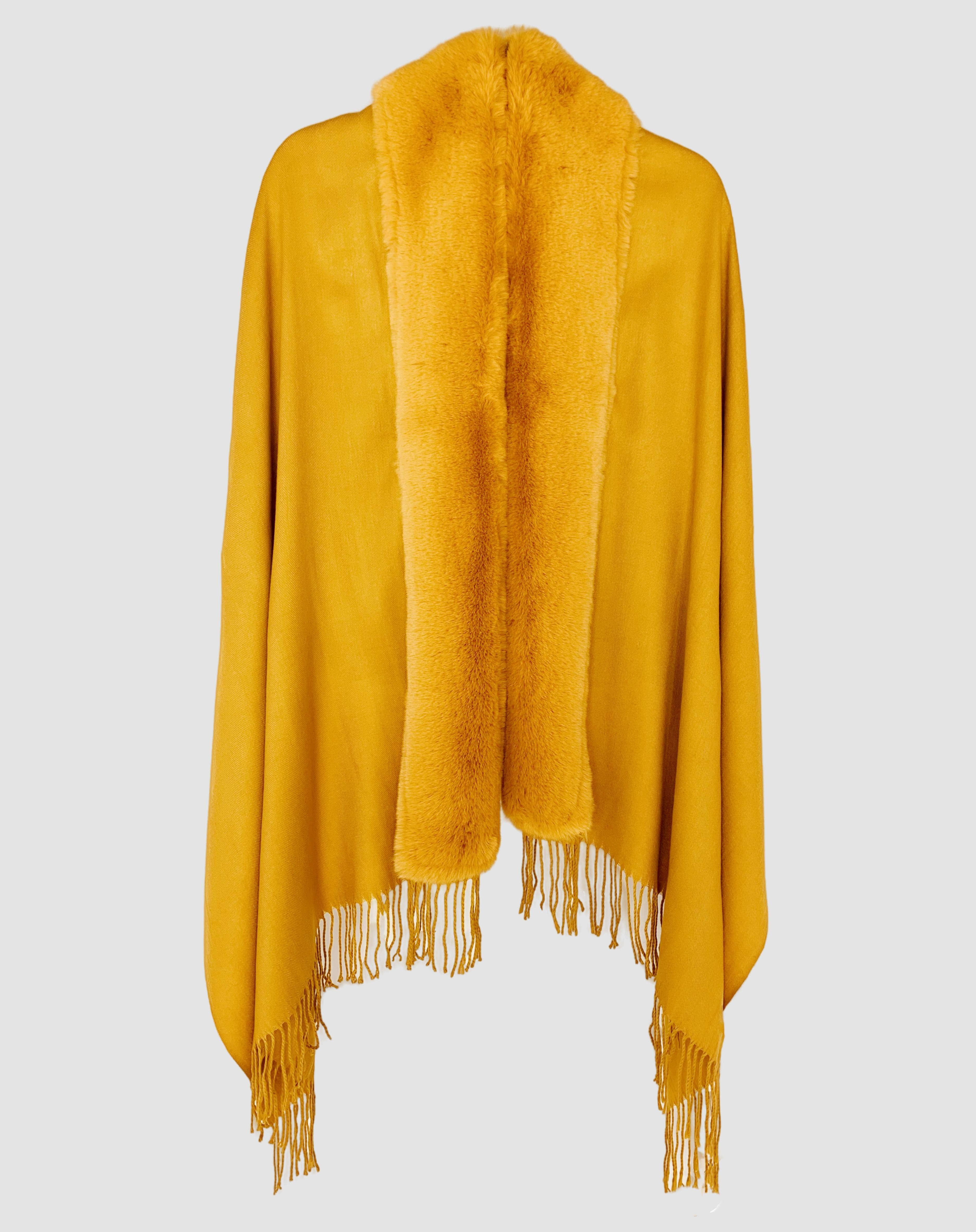 JC Sunny Fashion – wholesale Scarf – Women's – 16 Colors-Faux Fur Trim Softer Than Cashmere Shawl/Scarf12