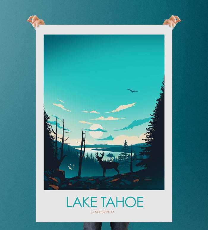 Studio Inception – wholesale Art print – Lake Tahoe Minimalist Print2