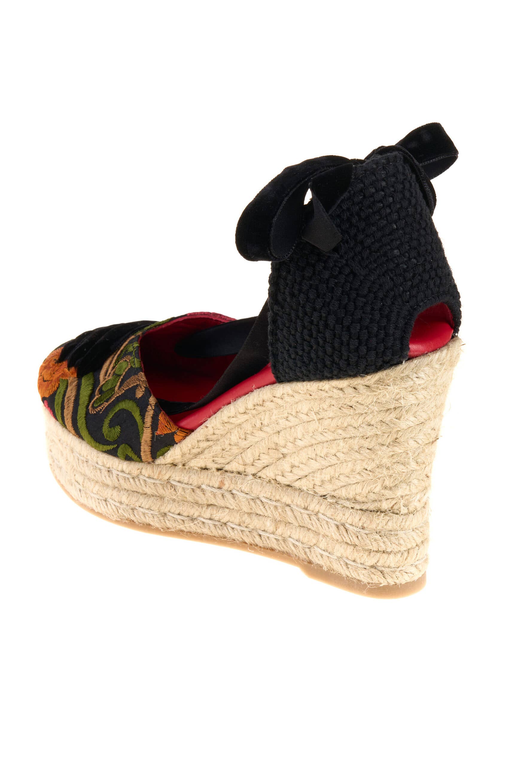 Dione Manila 2 Black Fuchsia Ribbon Sandal for wholesale on Faire2