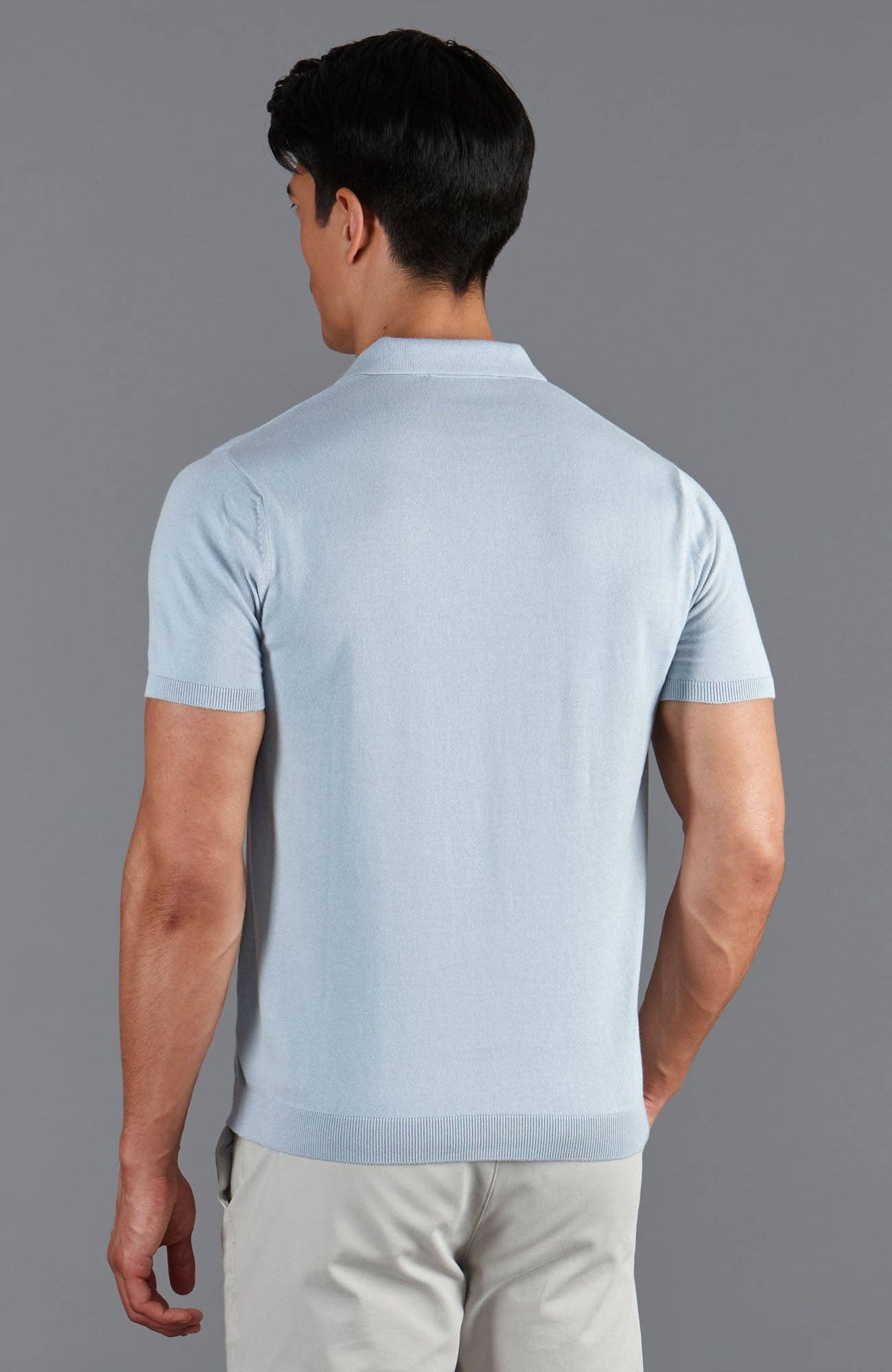 Paul James Knitwear - Wholesale Polo - Heren - Heren Ultra Fijne Katoenen Poloshirt Zonder Knopen7