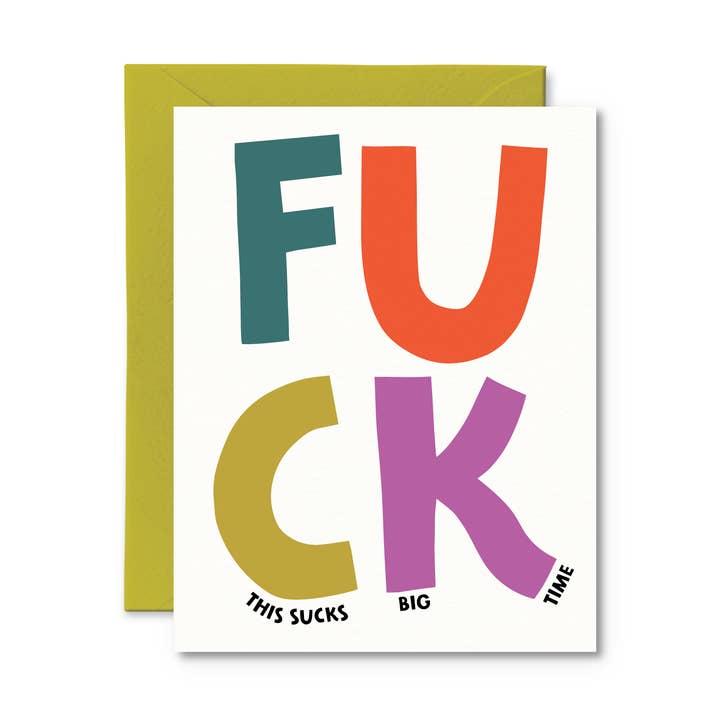 Fuck This Sucks Big Time Card for wholesale by Pretty by Her