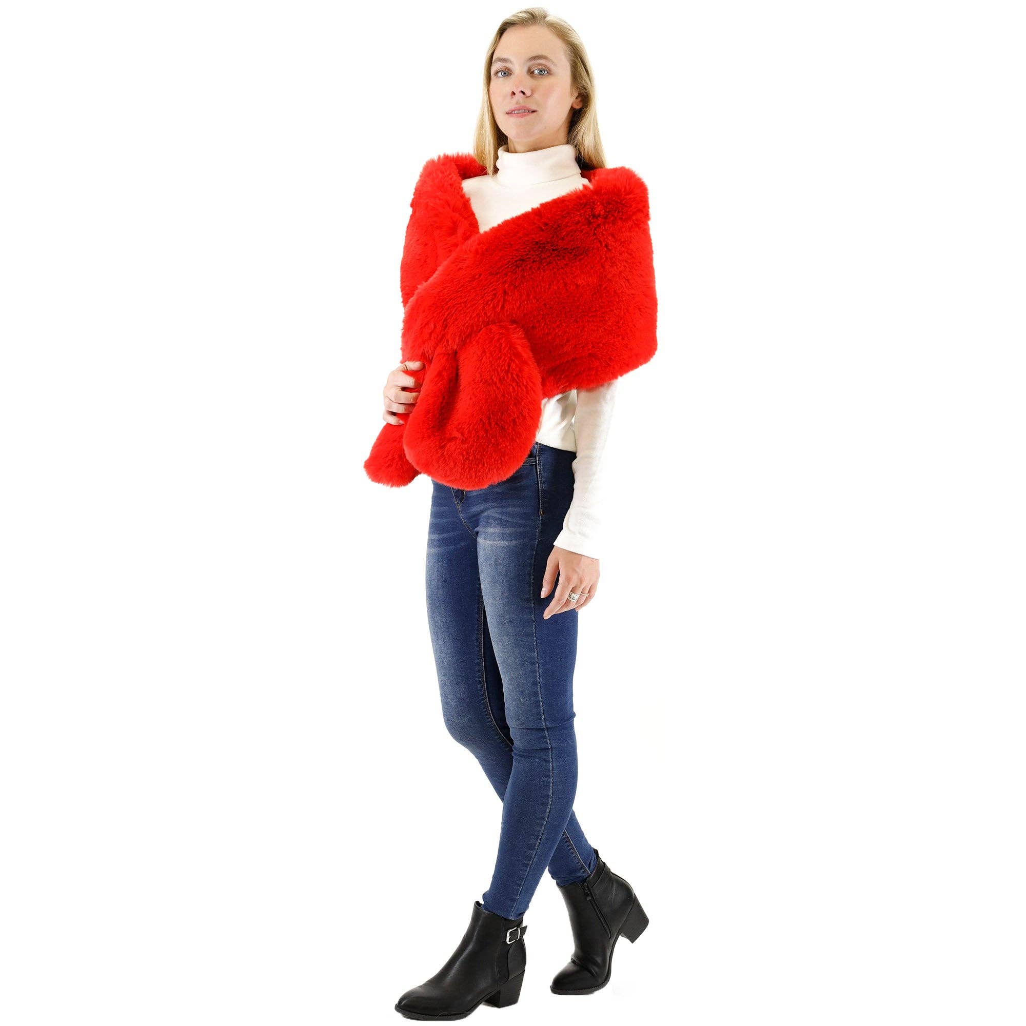 TAPA fashion - Venta al por mayor Abrigos de piel/piel sintética - Mujer - Chal ancho de piel de visón P3735 (3 piezas)33