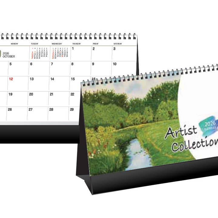 2026 Desk Calendar & Monthly Planner, Artist Collection, 05 for wholesale by BEBELUNA