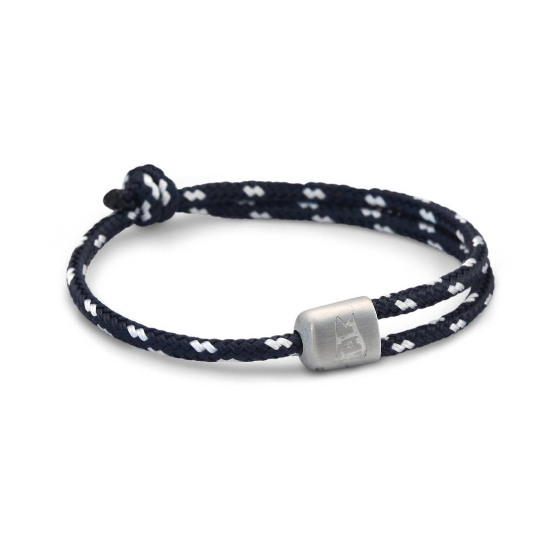 Lemon & Line – Großhandel Gewebtes/geflochtenes Armband – Cuttyhunk Marine & Weiß