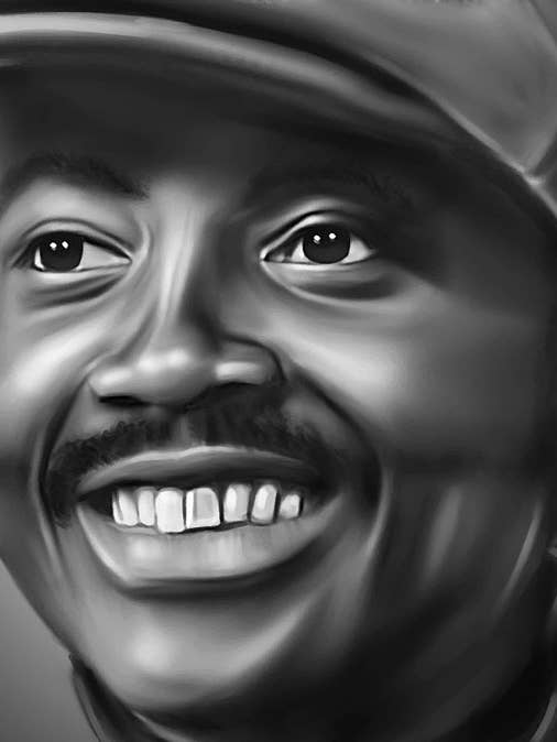Donny Hathaway Digital oljemålning av Wayne Flint för wholesale av Wayne Flint Digital Portraits