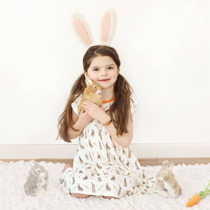 Free Birdees - Wholesale Dress - Kids - Hoppin’ Bunnies & Carrot Patch Twirling Dress (2T-6Y)3