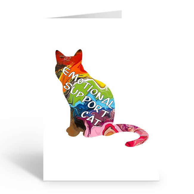 Two Brides Presents - Wholesale Encouragement Card - EMOTIONAL SUPPORT CAT Greeting Card