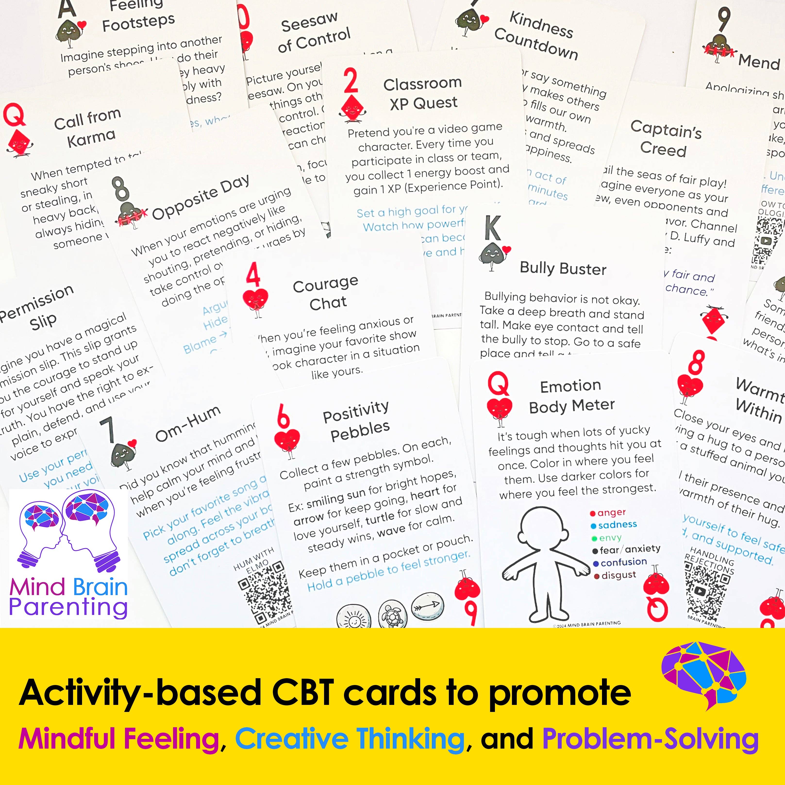 Mind Brain Emotion - Wholesale Card Game - 52 Essential Coping Skills for Kids6