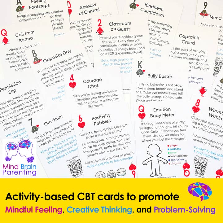 Mind Brain Emotion - Wholesale Card Game - 52 Essential Coping Skills for Kids6