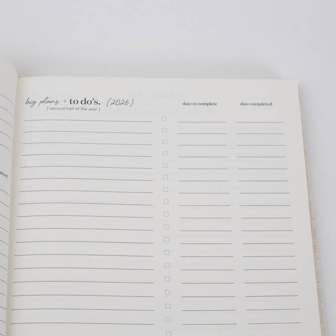 Wrinkle & Crease Paper Products - Wholesale Planner - 2026 Planner (Oatmeal Linen)9