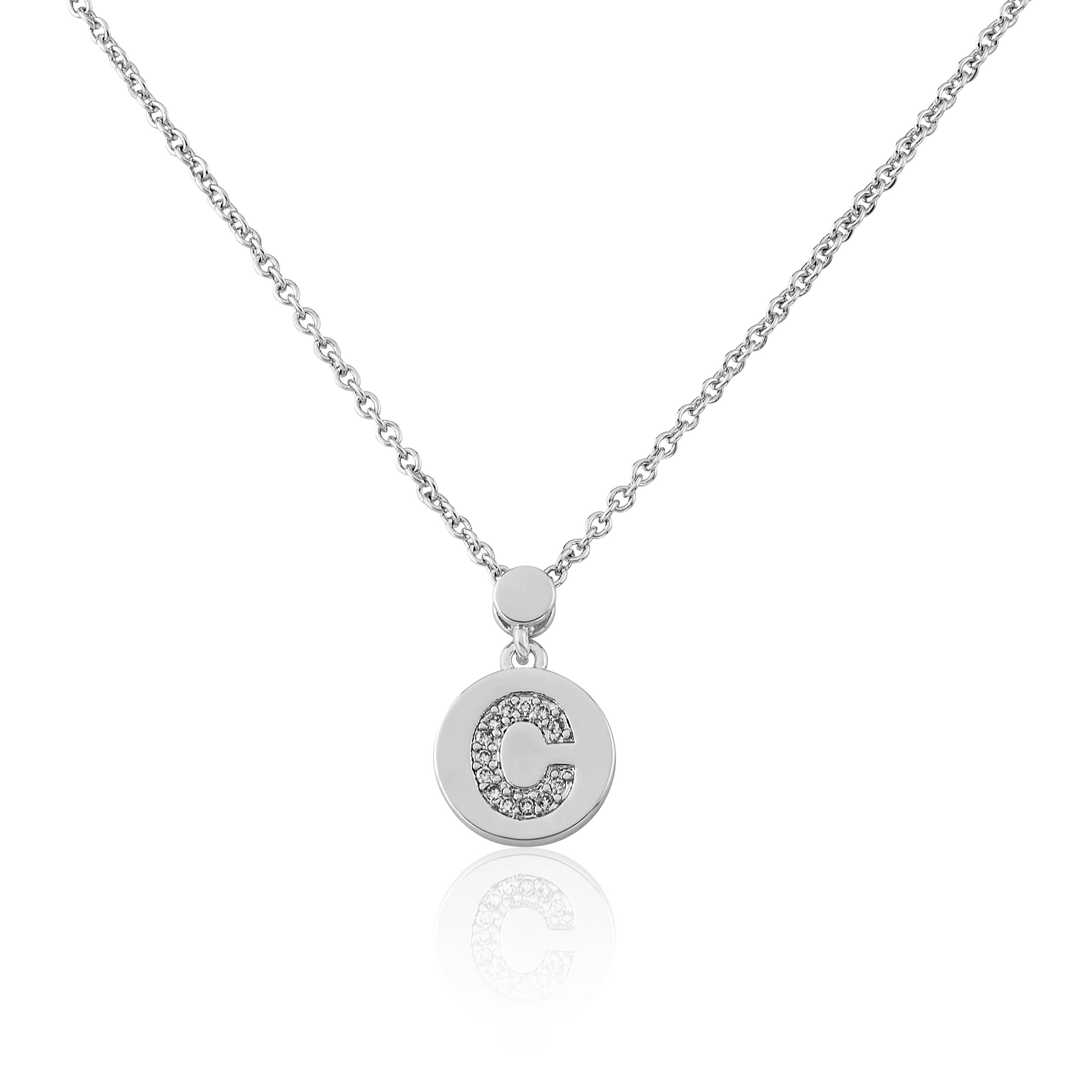 Little Miss Twin Stars - Wholesale Pendant/Charm Necklace - LMTS Classic! Initial Disc Pendant Necklace88