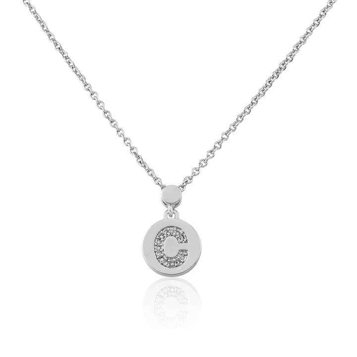 Little Miss Twin Stars - Wholesale Pendant/Charm Necklace - LMTS Classic! Initial Disc Pendant Necklace88