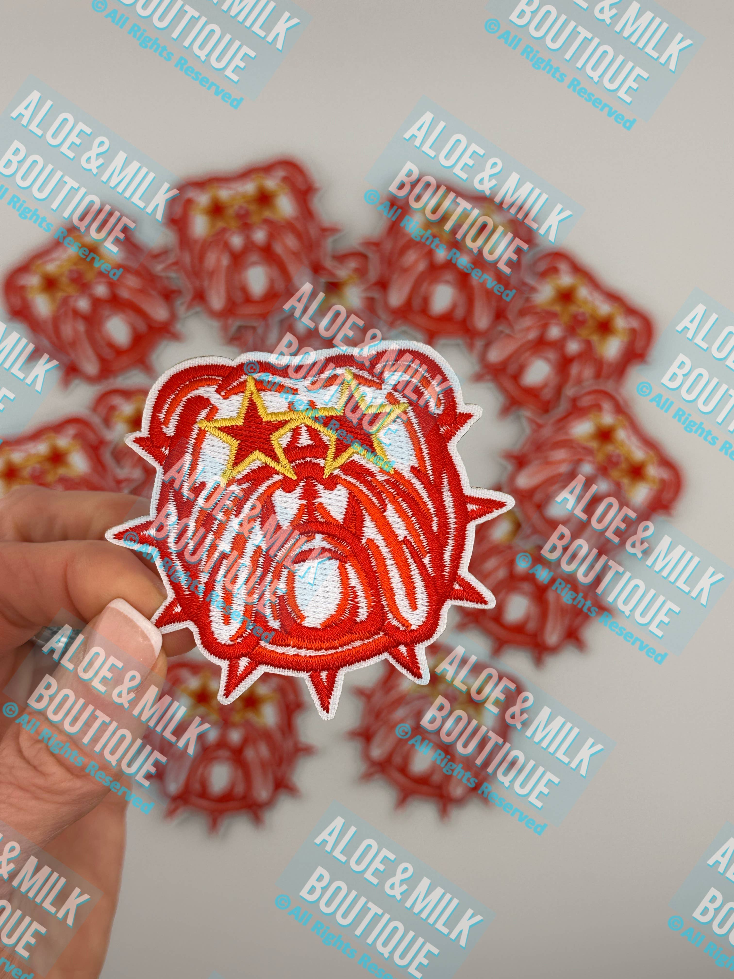 Aloe and Milk Boutique - Wholesale Patch - Mascot Bulldog , bulldog patch, sports patch, football2