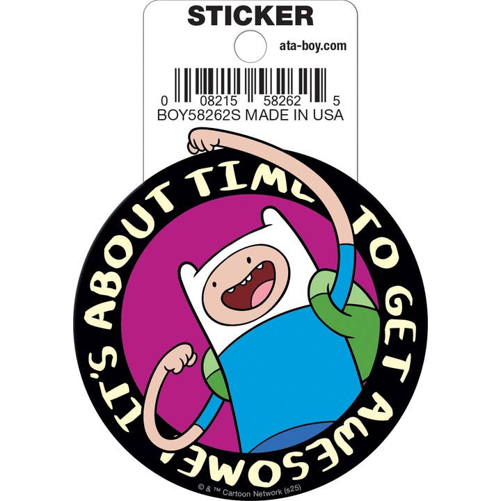 Adventure Time Finn Time to Get Awesome Die Cut Sticker for wholesale by Ata-Boy