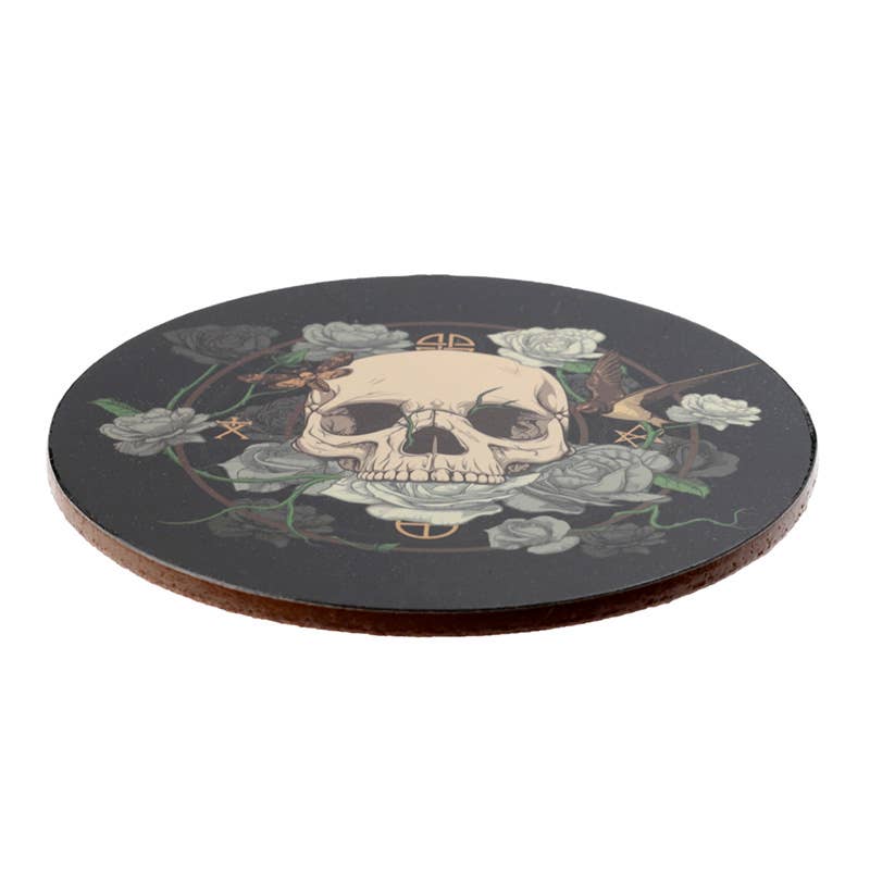 Puckator Ltd – wholesale Coasters – Skulls and Roses Set of 4 Cork Coasters3