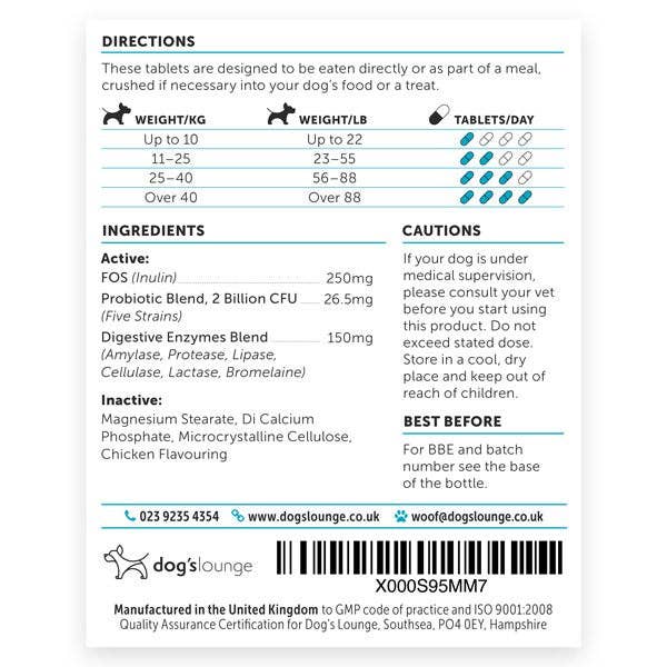 Dog's Lounge - Vente Compléments alimentaires – chien - TUMMY - Supplément probiotique et prébiotique pour chiens et chiots5