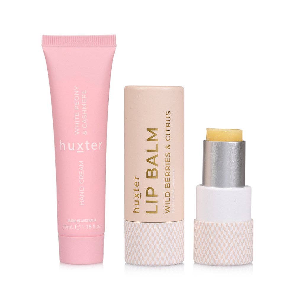 Huxter – wholesale Hand cream/lotion – Lip & Hand Cream Duo - Pink - White Peony & Cashmere1