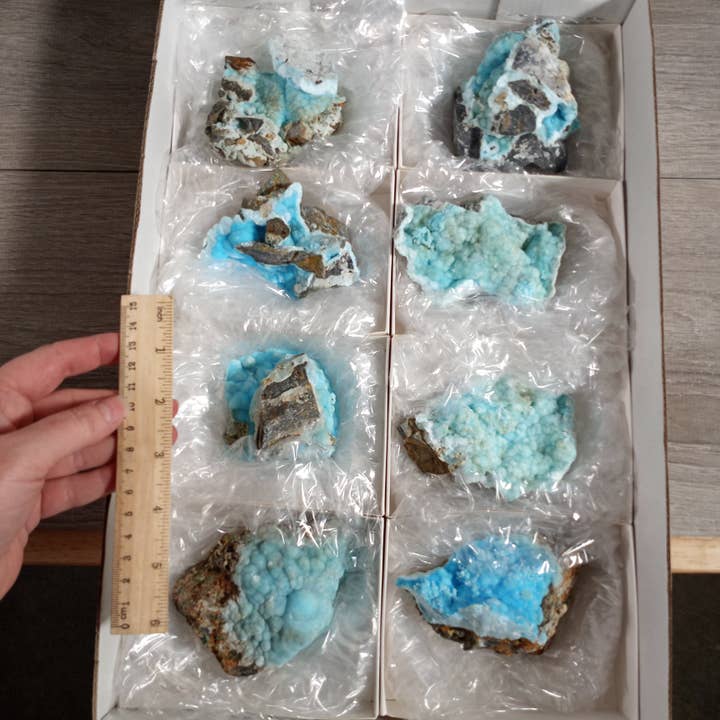 Plaques de Cristal d'Aragonite Bleue Brute - Approvisionnement en Gros pour la vente par Keystone Crystals