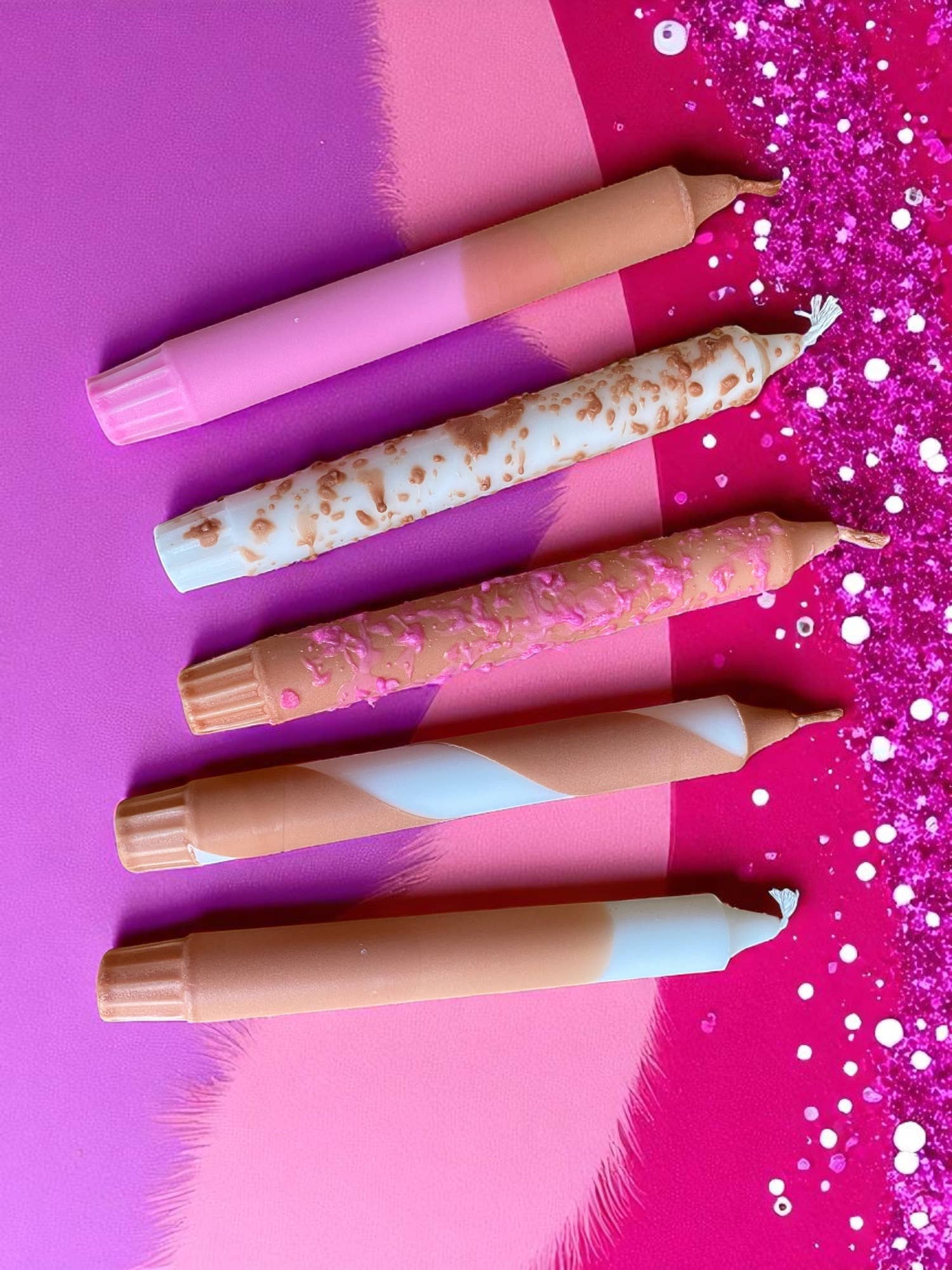 Kupkup HB. - Fi Design Studio Co. - Wholesale Pillar Candle - Joyful Glow | Chocolate Cake Tapper Candle | 2.3x20 cm 13