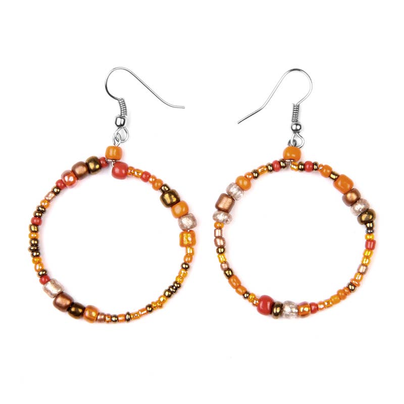 Erik & Mike - Wholesale Hoop Earrings - Seed beaded hoop earrings SEDONA SPECIAL $20