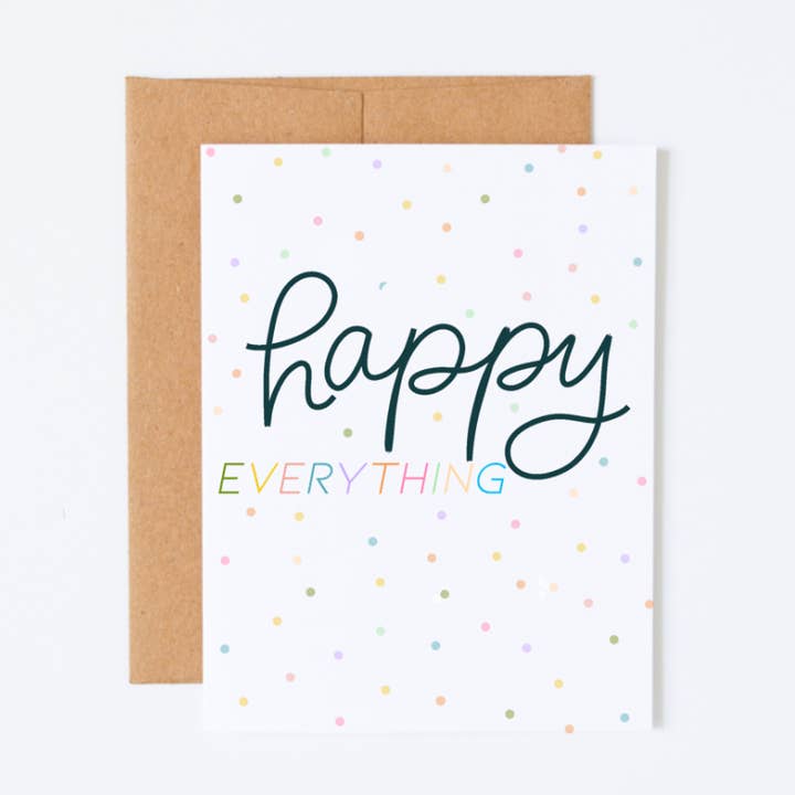 Happy Everything Confetti Card for wholesale by Shop La Bish