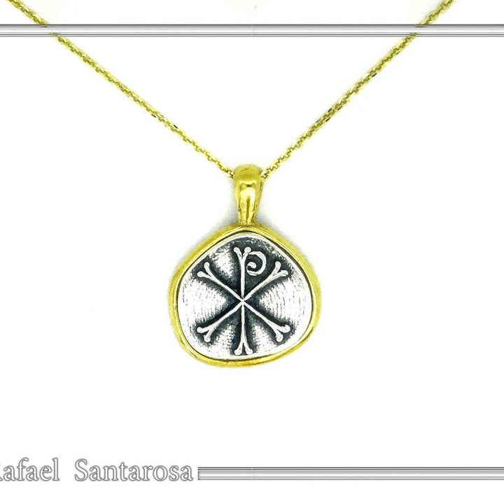 RAFAEL SANTAROSA - Vendita all'ingrosso Collana con ciondolo/pendaglio - Ciondolo collana con talismano cristiano di protezione Gesù Cristo