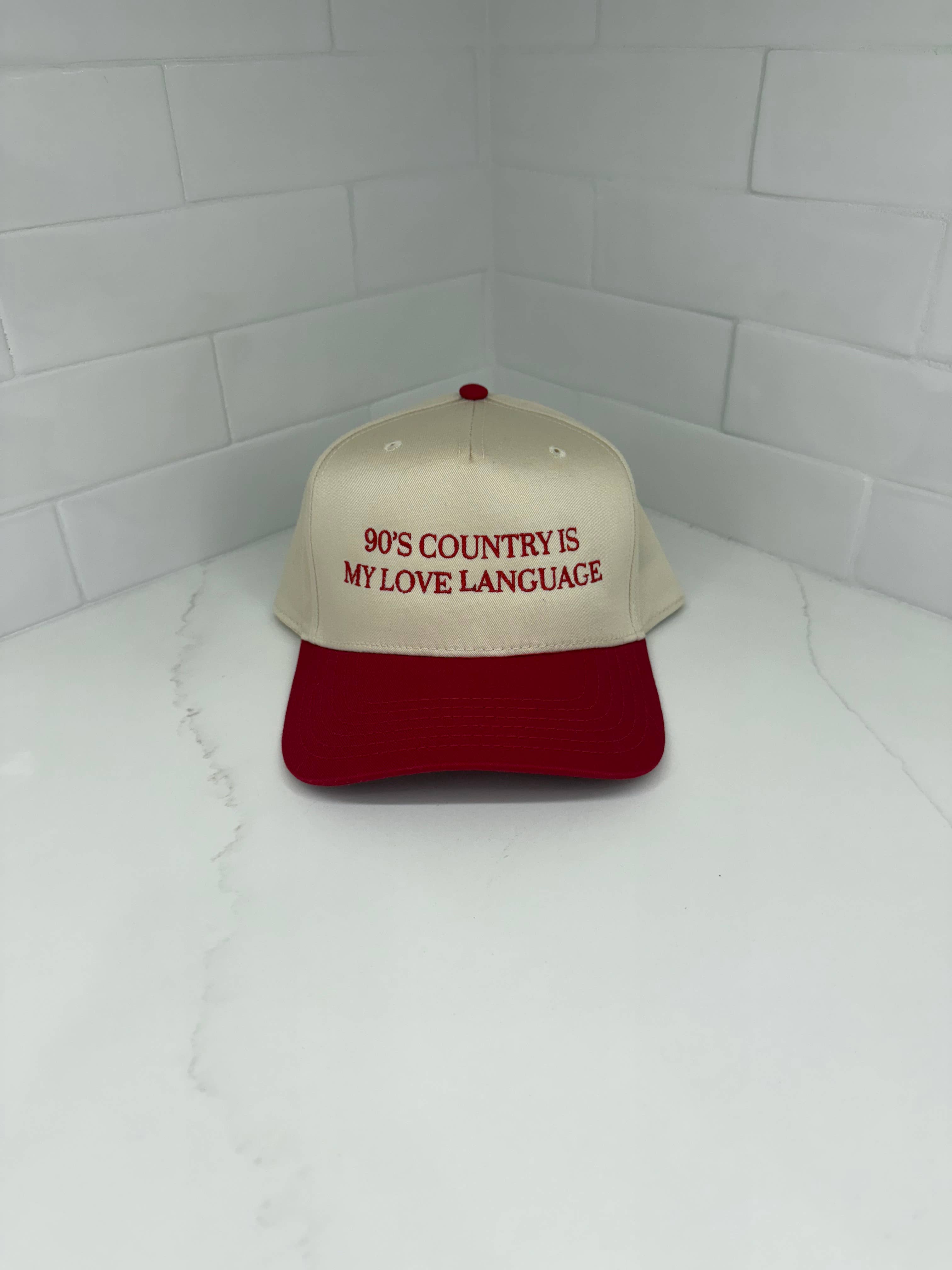 EMBROIDERY BABE DESIGN CO - Wholesale Trucker Hat - Women's - 90's Country Embroidered Canvas Trucker Hat2