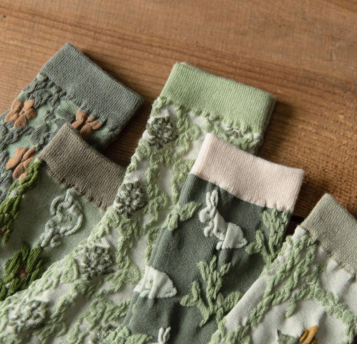 Assorted pairs pack pattern per pair min packs pairs JCS011 3D Vintage Floral Socks for wholesale on Faire4