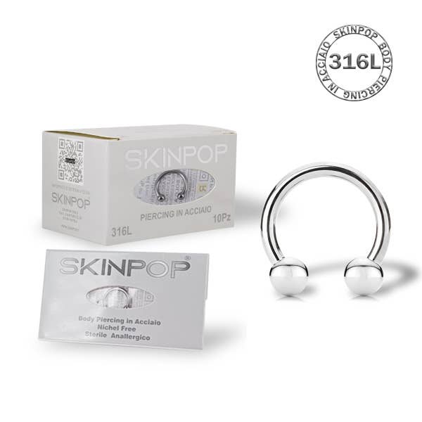 SKINPOP - Wholesale Single Earring - STERILE CIRCULAR BARBELL PIERCING FOR FIRST APPLICATION0