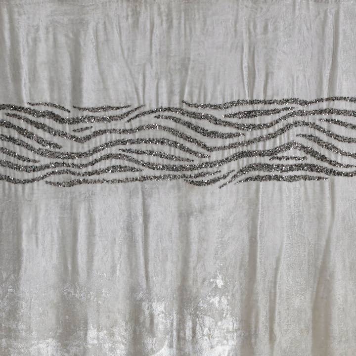 Cloud 9 Design - Wholesale Curtain - Lucy Blue & Ivory Velvet Ombre Panel1