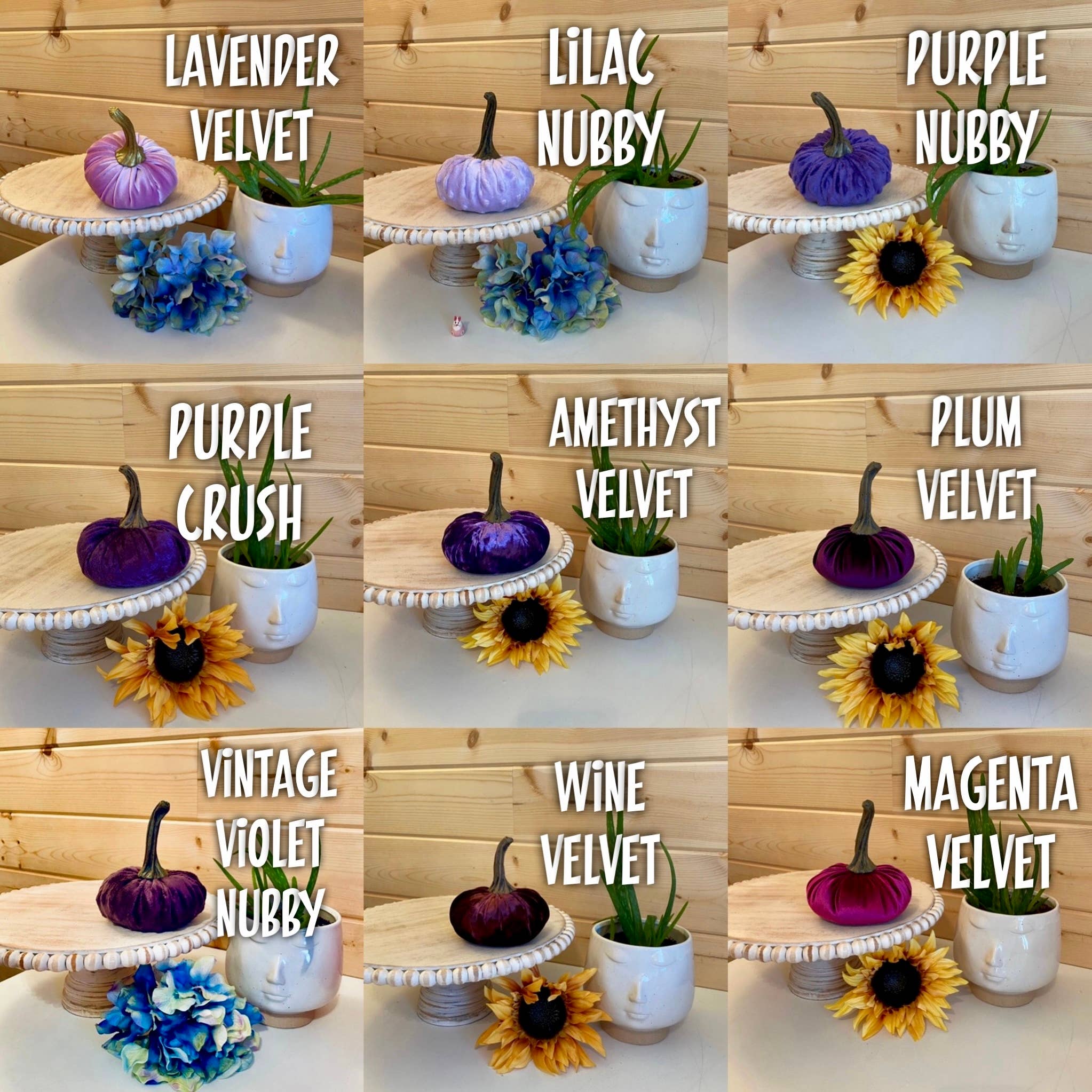 Leanne Bruce Co. - Wholesale Decorative tabletop object - Fabric Pumpkins SMALL Fall to Summer Home Decor Centerpiece 9