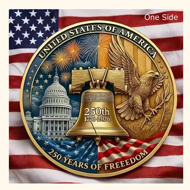 American Independence 250th Anniversary Coin 1776-2026 for wholesale by Bad Bunny Designs