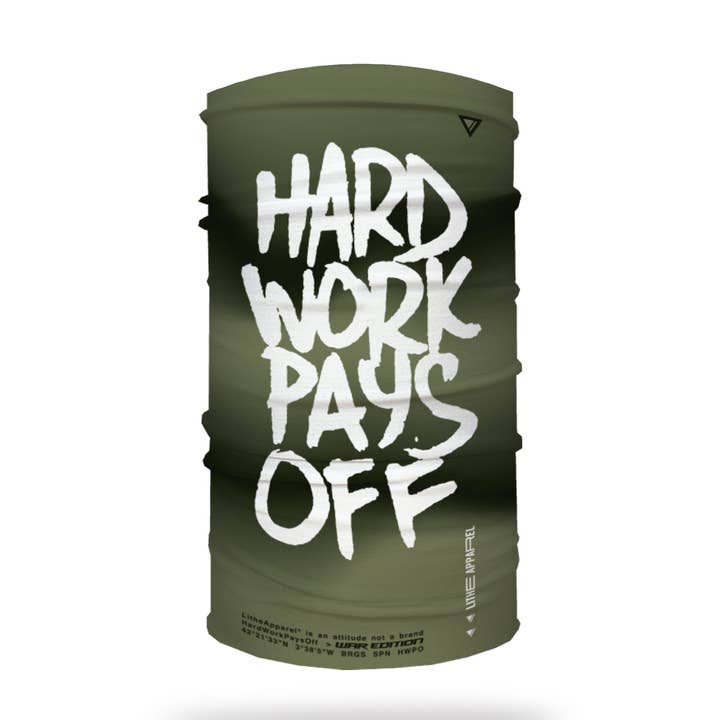 HARD WORK PAYS OFF 21 WAR · MULTIUSE TUBE para venta al por mayor de LITHE APPAREL