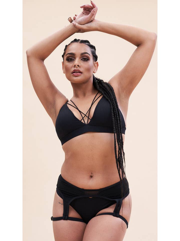 Lunalae Lingerie - Wholesale Bra - Women's - Lily Bra - Strappy Criss Cross Triangle Bra Recycled