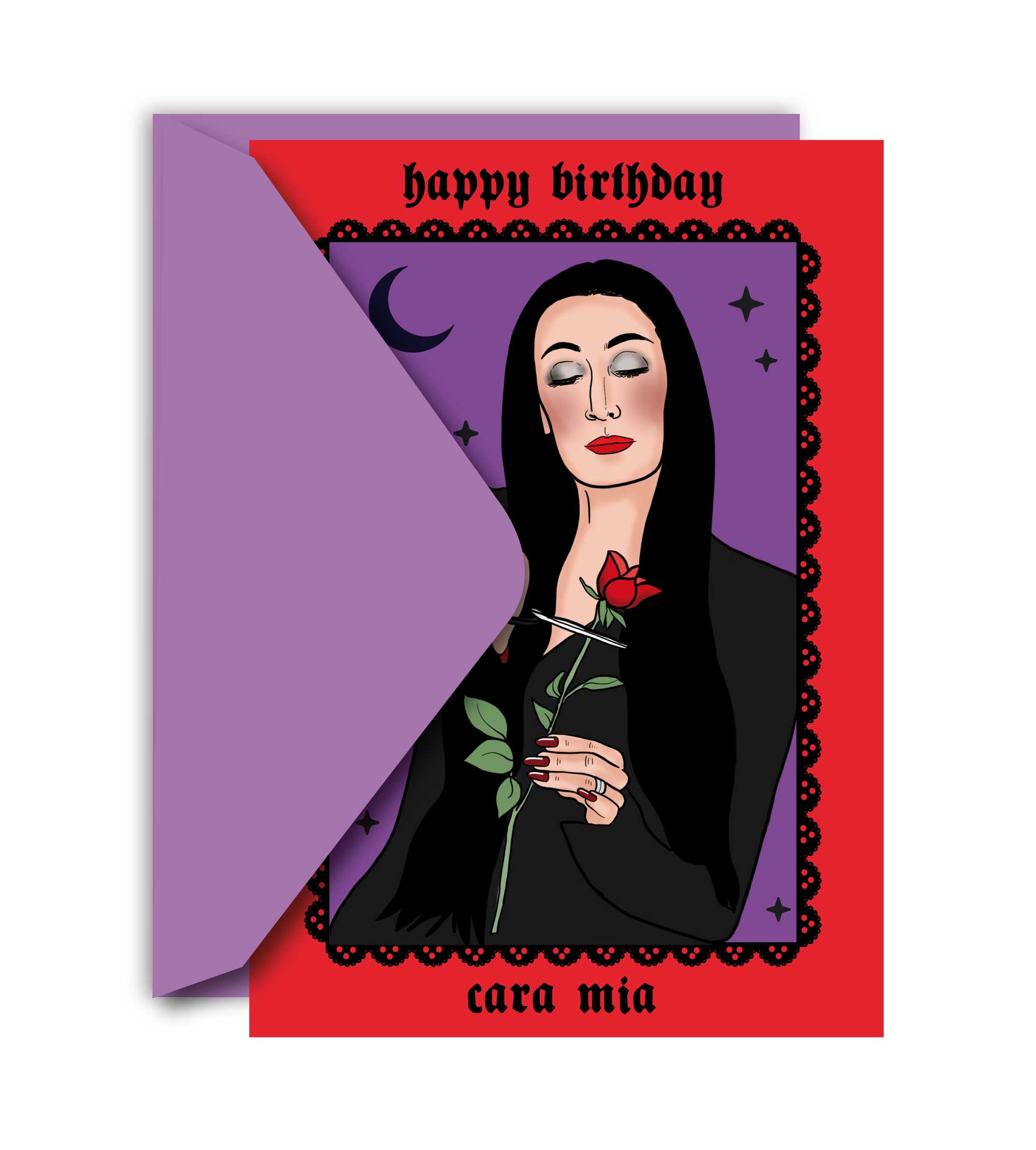 Studio Soph (We Pay Your Import Fees - We Ship DDP) - Wholesale Birthday Card - Happy Birthday Cara Mia Halloween Queen Greeting Card1