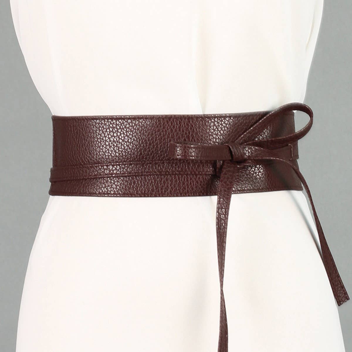 Lily Clothing - Wholesale Belt - Women's - WIDE RIBBON BOW TWO CIRCLE BELT WAIST SEAL_CWABE03383