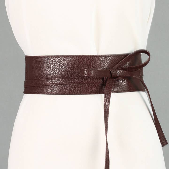 Lily Clothing - Wholesale Belt - Women's - WIDE RIBBON BOW TWO CIRCLE BELT WAIST SEAL_CWABE03383