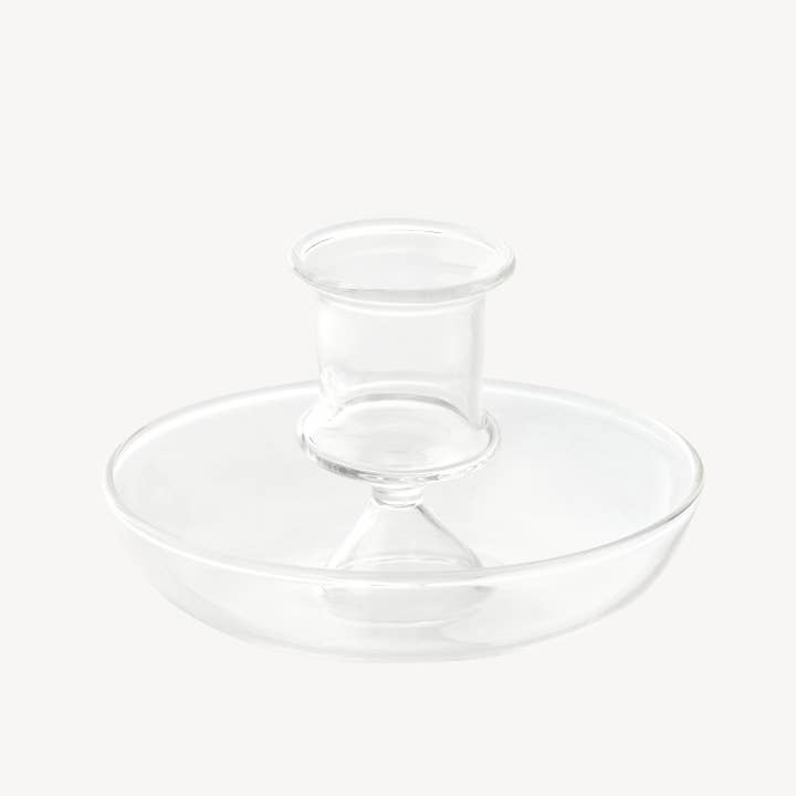 Candle Flair - Wholesale Candle holder - Wide Glass Dinner Candle holder