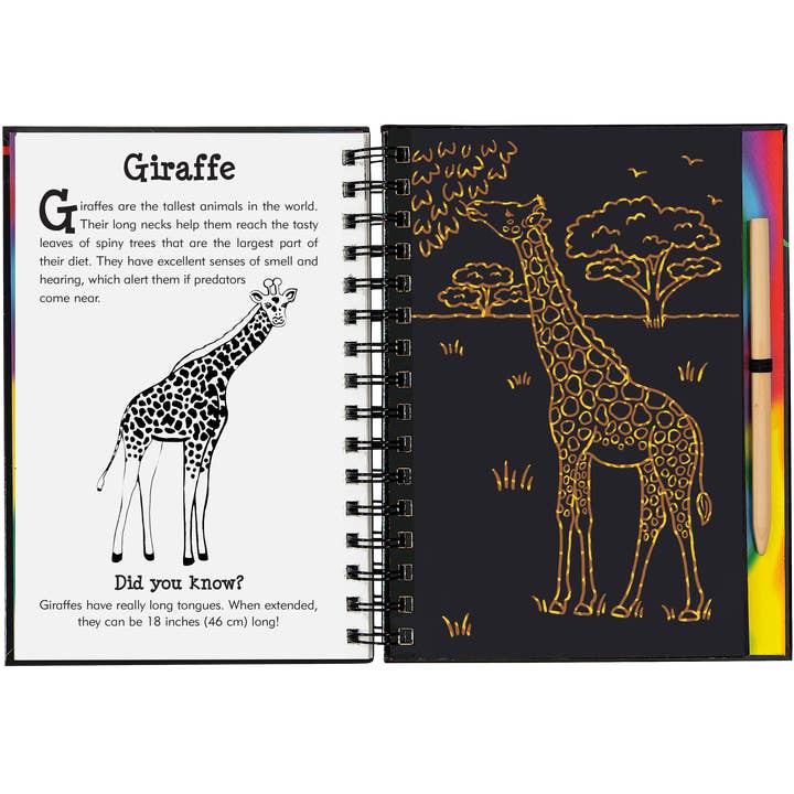 Peter Pauper Press - Wholesale Sketchbook/Sketchpad - Scratch & Sketch Wild Safari