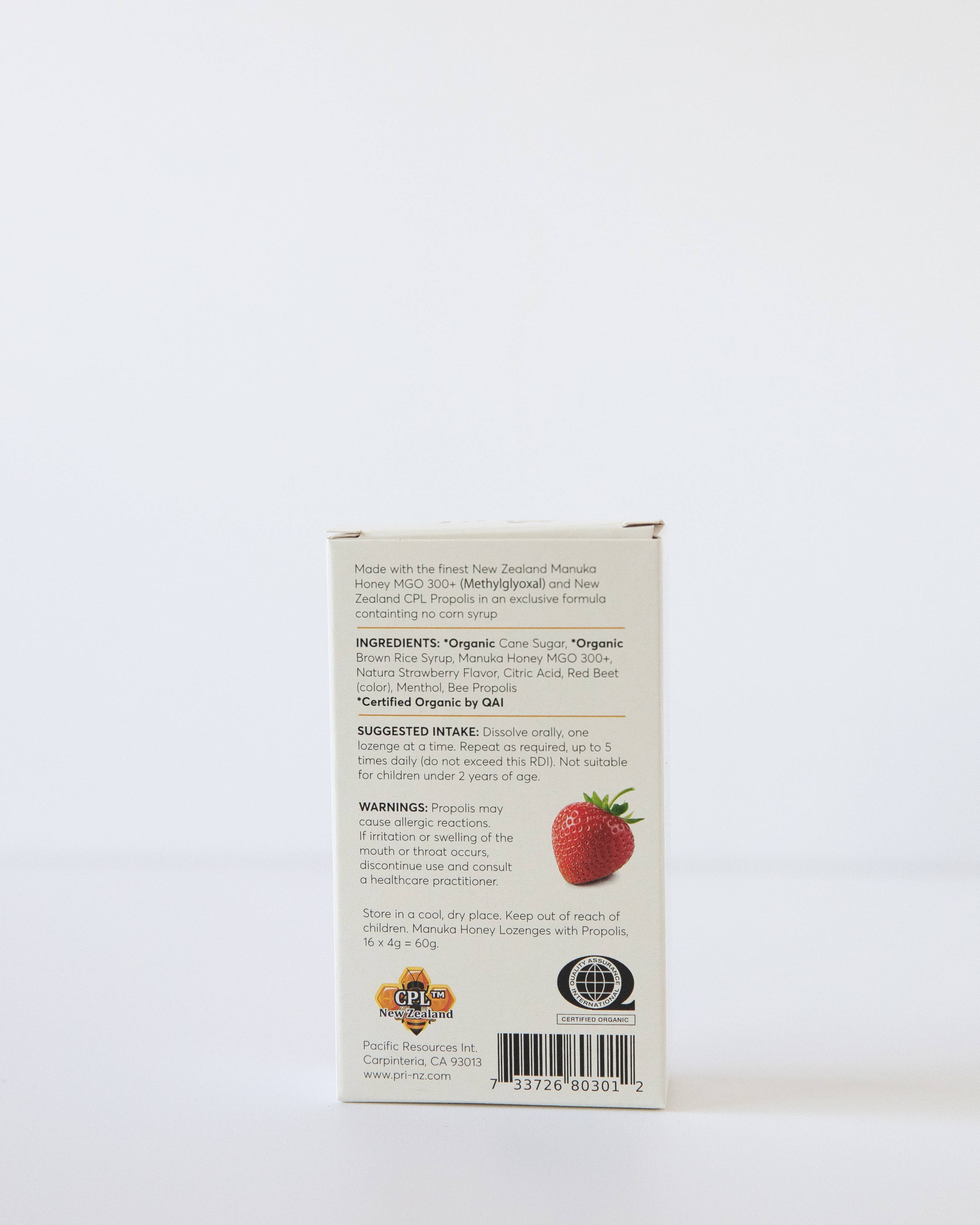 Pacific Resources - Wholesale Lozenges/Cough Drops - Manuka Honey & Propolis Lozenges/Cough Drops Strawberry 1