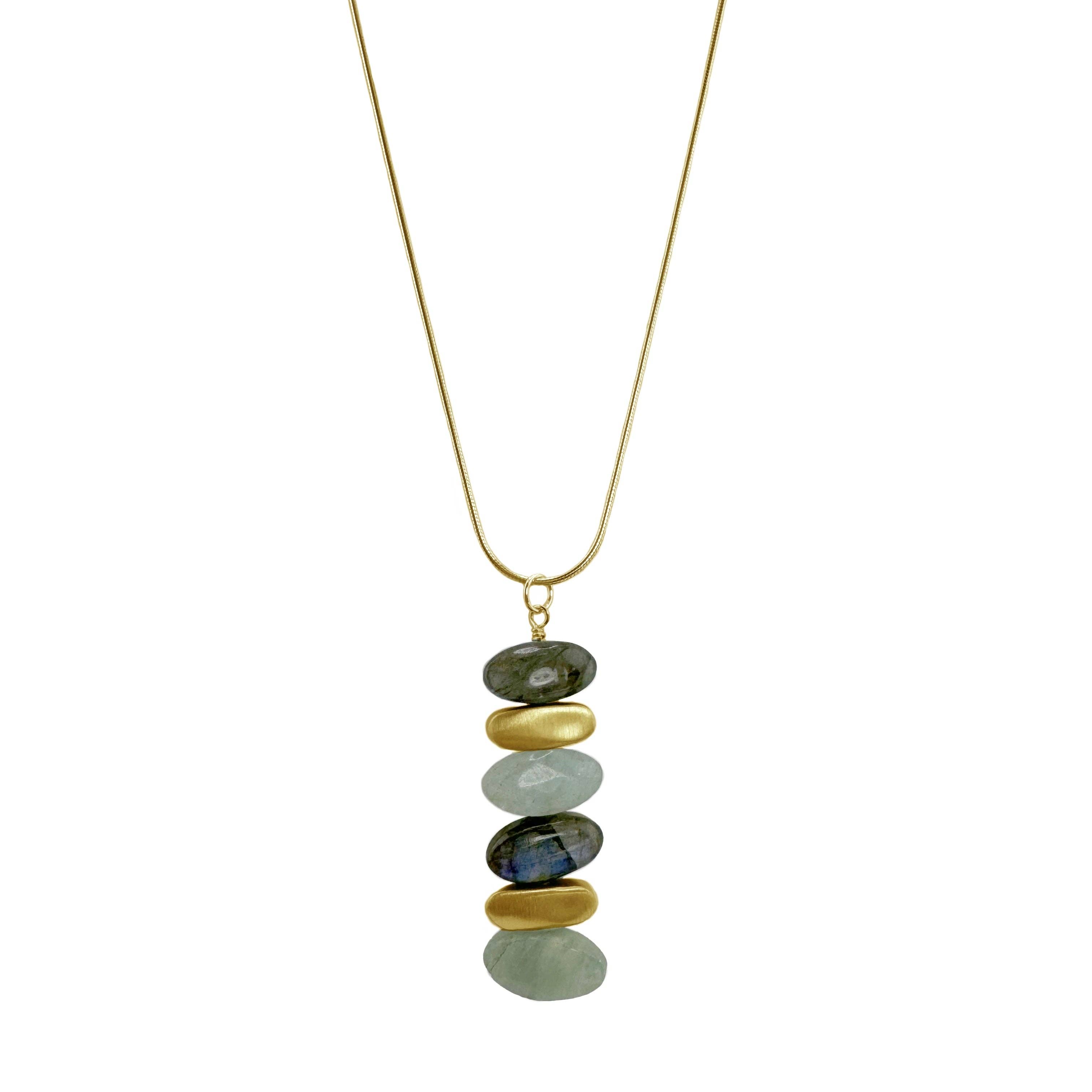 Philippa Roberts - Wholesale Pendant/Charm Necklace - labradorite, aqua, nuggets necklace1