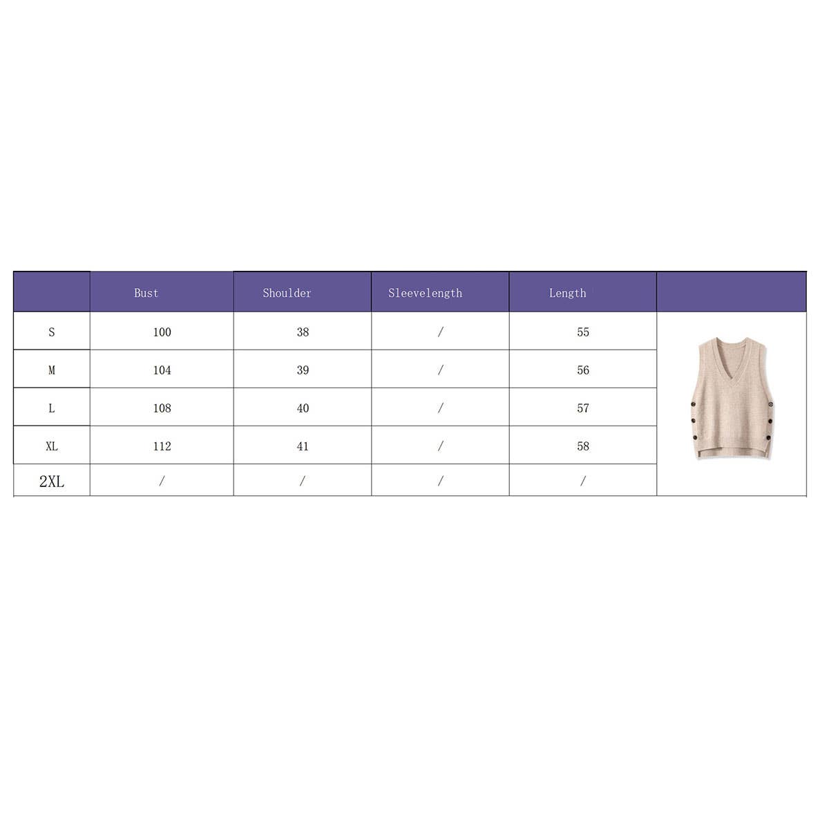 Lily Clothing - Vente Pull sans manches – femme - GILET DÉCONTRACTÉ À COL EN V VINTAGE DE COULEUR UNIE5