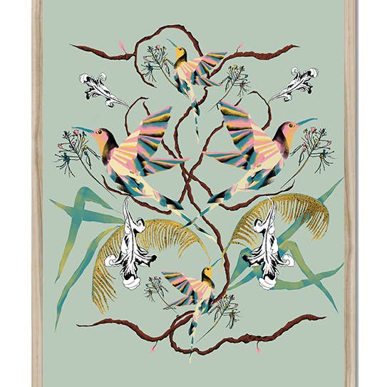 Stampa di uccelli e animali tropicali per la vendita all'ingrosso da parte di Tomekah George