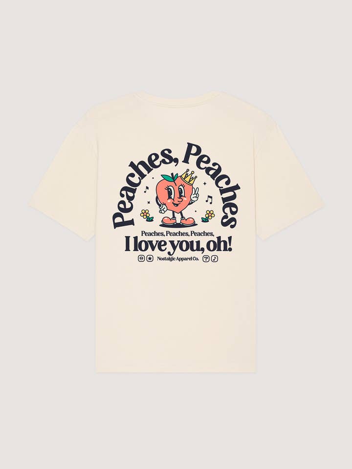 Peaches, Peaches, Peaches... | Natural Tee for wholesale by Nostalgic Apparel